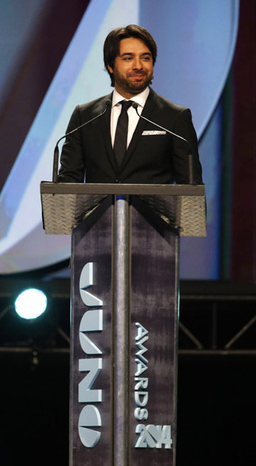 Host Jian Ghomeshi at the 2014 JUNO Gala. (Photo: CARAS/iPhoto)
