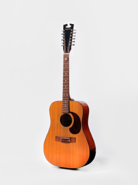 Acoustic guitar from the 'Space Oddity' era, 1969. (Courtesy of The David Bowie Archive. Image © Victoria and Albert Museum)