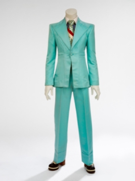 Ice-blue suit, 1972. Designed by Freddie Burretti for the 'Life on Mars?' video (Courtesy of The David Bowie Archive. Image © Victoria and Albert Museum)