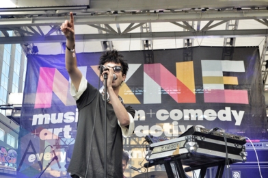 Doldrums performing at Yonge-Dundas Square in Toronto, ON on June 19, 2015 during NXNE 2015. (Photo: Justin Roth/Aesthetic Magazine)