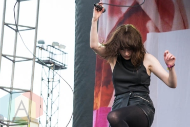 Chvrches performing at the Pitchfork Music Festival on July 17, 2015. (Photo: Katie Kuropas/Aesthetic Magazine)