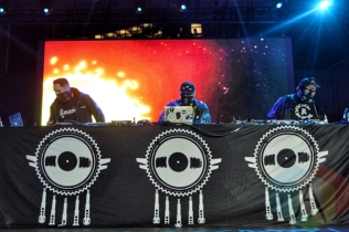 A Tribe Called Red performing at Panamania 2015 in Toronto, ON on Aug. 12, 2015. (Photo: Justin Roth/Aesthetic Magazine)