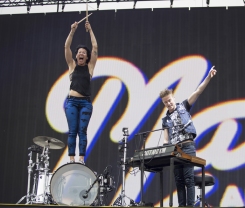 Matt And Kim performing at the Coachella Music Festival on April 24, 2016. (Photo: Erik Voake/Goldenvoice)