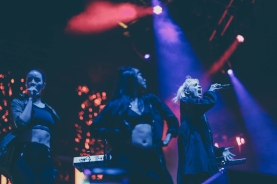 Grimes performing at Moogfest 2016 in Durham, North Carolina on May 20, 2016. (Photo: Alex Kacha)