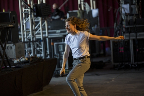 Christine and the Queens performing at the Coachella Music Festival on April 22, 2016. (Photo: Koury Angelo/Goldenvoice)