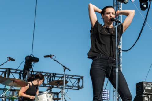 Savages performing at Sasquatch 2016 at the Gorge Amphitheatre in George, Washington on May 29, 2016. (Photo: Kevin Tosh/Aesthetic Magazine)