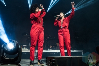Ibeyi performing at Sasquatch 2016 at the Gorge Amphitheatre in George, Washington on May 30, 2016. (Photo: Kevin Tosh/Aesthetic Magazine)