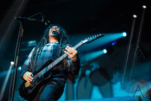 Korn performing at Amnesia Rockfest 2016 in Montebello, Quebec on June 24, 2016. (Photo: Scott Penner/Aesthetic Magazine)