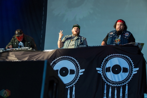 A Tribe Called Red performs at the Field Trip Music Festival in Toronto on June 3, 2017. (Photo: Brendan Albert/Aesthetic Magazine)