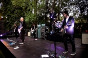 STUDIO CITY, CA - JUNE 28: Jeff Schroeder, Billy Corgan, Jimmy Chamberlin and James Iha of The Smashing Pumpkins perform during the 1979 House Party at a private residence on June 28, 2018 in Studio City, California. (Photo: Kevin Mazur/Getty)