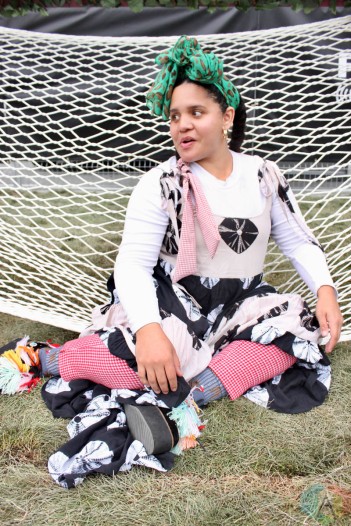 ROUYN-NORANDA, QC. - Sept. 02: Lido Pimienta poses for a portrait at FME 2021 in Rouyn-Noranda, Qubec on September 02, 2021. (Photo: Curtis Sindrey/Aesthetic Magazine)