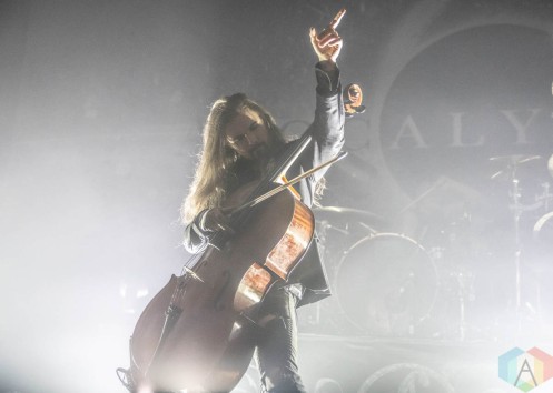 LOS ANGELES, CA - Apr. 16 - Apocalyptica performs at the Belasco in Los Angeles, California on April 16, 2022. (Photo: Julie Shaw/Aesthetic Magazine)