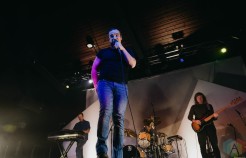EDMONTON, AB. - May 19: Future Islands performs at Midway in Edmonton, Alberta on May 19, 2022. (Photo: Katherine Colwell for Aesthetic Magazine)