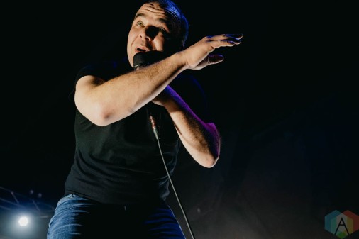 EDMONTON, AB. - May 19: Future Islands performs at Midway in Edmonton, Alberta on May 19, 2022. (Photo: Katherine Colwell for Aesthetic Magazine)