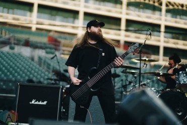 ARLINGTON, TX. - May 28: Knocked Loose performs at So What?! Music Festival at Choctaw Stadium in Arlington, Texas on May 28, 2022. (Photo: Aaron Quintanilla for Aesthetic Magazine)