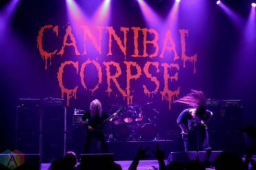 LOS ANGELES, CA. - Nov. 22: Cannibal Corpse performs at the Wiltern in Los Angeles, California on November 22, 2022. (Photo: James Alvarez for Aesthetic Magazine)